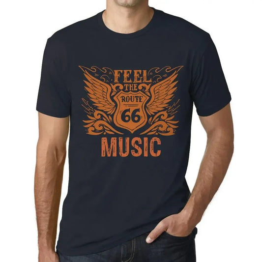 Men's Graphic T-Shirt Feel The Music Limited Edition Short Sleeve Tee-Shirt Vintage Birthday Gift Novelty