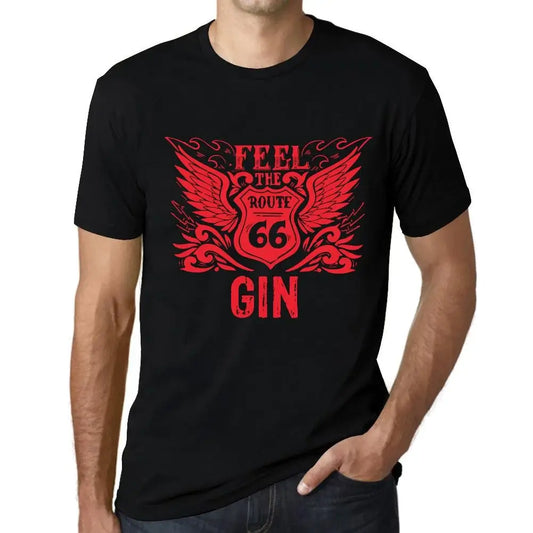 Men's Graphic T-Shirt Feel The Gin Limited Edition Short Sleeve Tee-Shirt Vintage Birthday Gift Novelty