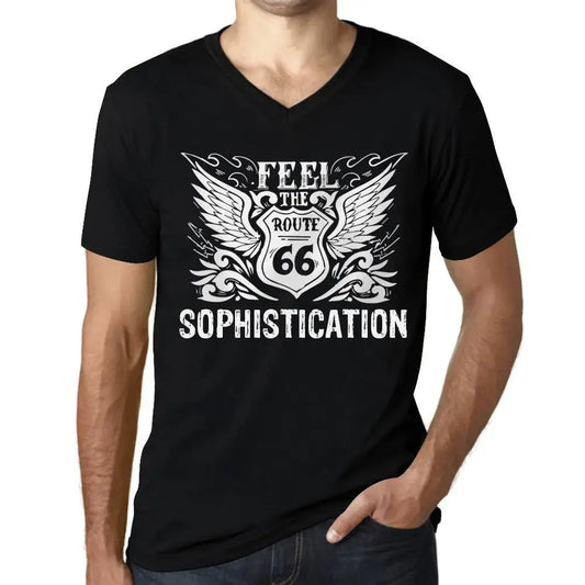 Men's Graphic T-Shirt V Neck Feel The Sophistication Limited Edition Short Sleeve Tee-Shirt Vintage Birthday Gift Novelty