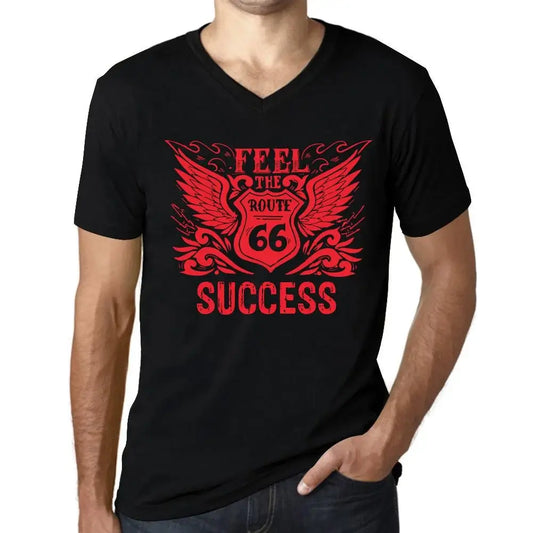 Men's Graphic T-Shirt V Neck Feel The Success Limited Edition Short Sleeve Tee-Shirt Vintage Birthday Gift Novelty