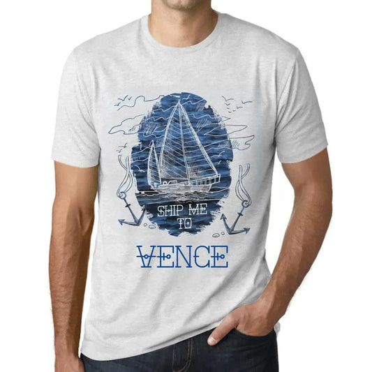 Men's Graphic T-Shirt Ship Me To Vence Limited Edition Short Sleeve Tee-Shirt Vintage Birthday Gift Novelty