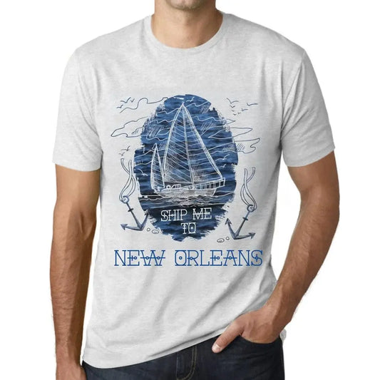 Men's Graphic T-Shirt Ship Me To New Orleans Limited Edition Short Sleeve Tee-Shirt Vintage Birthday Gift Novelty