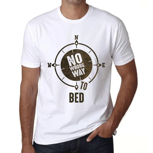 Men's Graphic T-Shirt No Wrong Way To Bed Limited Edition Short Sleeve Tee-Shirt Vintage Birthday Gift Novelty