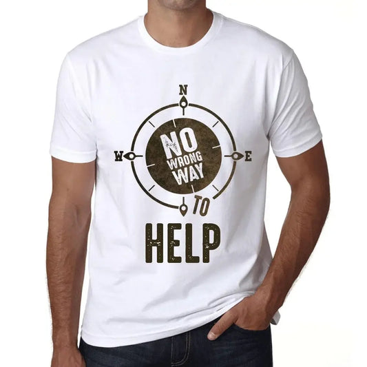 Men's Graphic T-Shirt No Wrong Way To Help Limited Edition Short Sleeve Tee-Shirt Vintage Birthday Gift Novelty