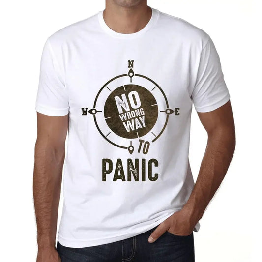 Men's Graphic T-Shirt No Wrong Way To Panic Limited Edition Short Sleeve Tee-Shirt Vintage Birthday Gift Novelty