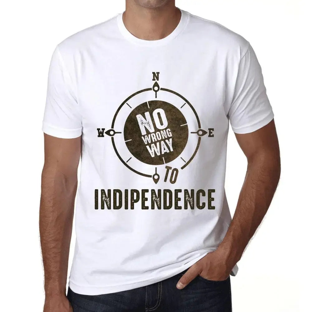 Men's Graphic T-Shirt No Wrong Way To Indipendence Limited Edition Short Sleeve Tee-Shirt Vintage Birthday Gift Novelty