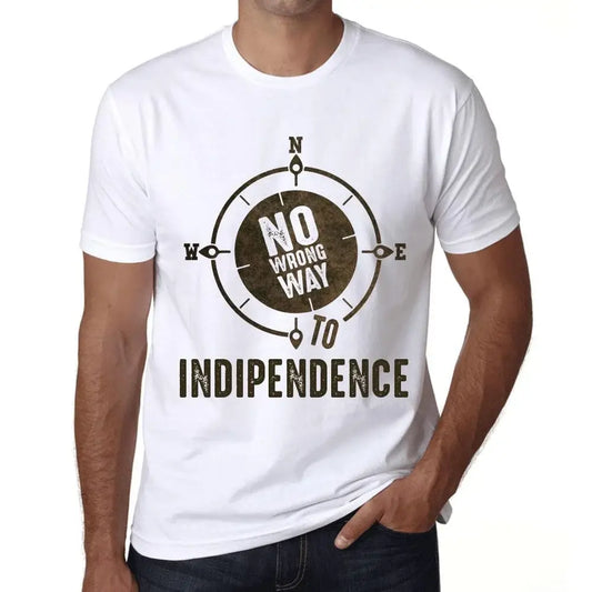 Men's Graphic T-Shirt No Wrong Way To Indipendence Limited Edition Short Sleeve Tee-Shirt Vintage Birthday Gift Novelty