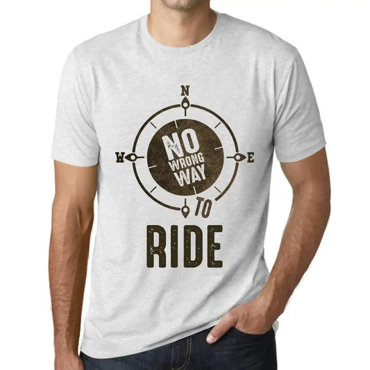 Men's Graphic T-Shirt No Wrong Way To Ride Limited Edition Short Sleeve Tee-Shirt Vintage Birthday Gift Novelty