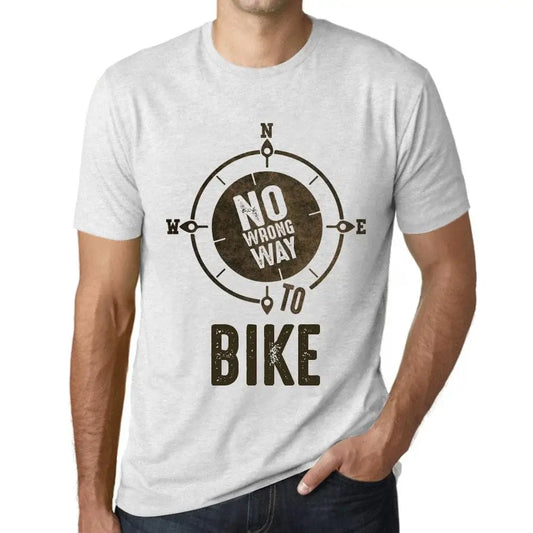 Men's Graphic T-Shirt No Wrong Way To Bike Limited Edition Short Sleeve Tee-Shirt Vintage Birthday Gift Novelty