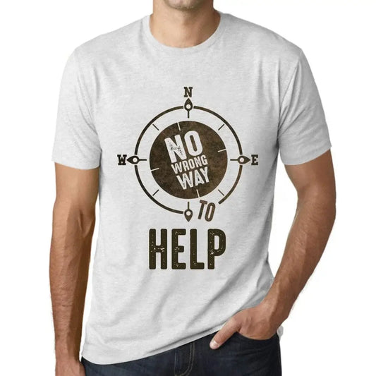 Men's Graphic T-Shirt No Wrong Way To Help Limited Edition Short Sleeve Tee-Shirt Vintage Birthday Gift Novelty