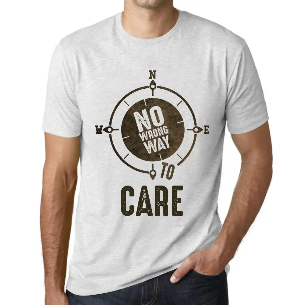 Men's Graphic T-Shirt No Wrong Way To Care Limited Edition Short Sleeve Tee-Shirt Vintage Birthday Gift Novelty