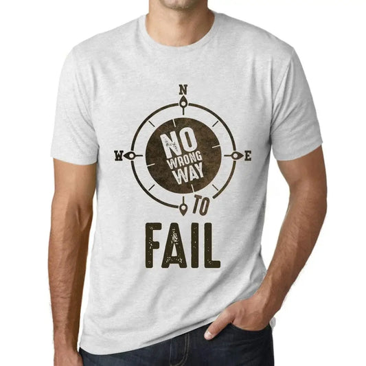 Men's Graphic T-Shirt No Wrong Way To Fail Limited Edition Short Sleeve Tee-Shirt Vintage Birthday Gift Novelty