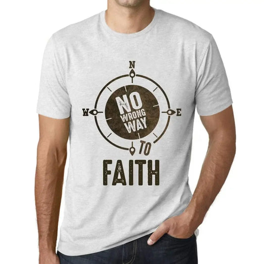 Men's Graphic T-Shirt No Wrong Way To Faith Limited Edition Short Sleeve Tee-Shirt Vintage Birthday Gift Novelty