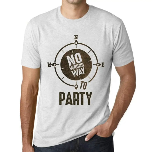 Men's Graphic T-Shirt No Wrong Way To Party Limited Edition Short Sleeve Tee-Shirt Vintage Birthday Gift Novelty