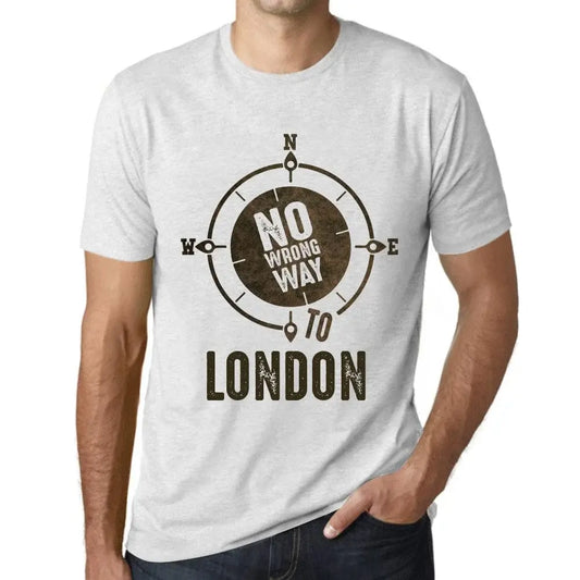 Men's Graphic T-Shirt No Wrong Way To London Limited Edition Short Sleeve Tee-Shirt Vintage Birthday Gift Novelty