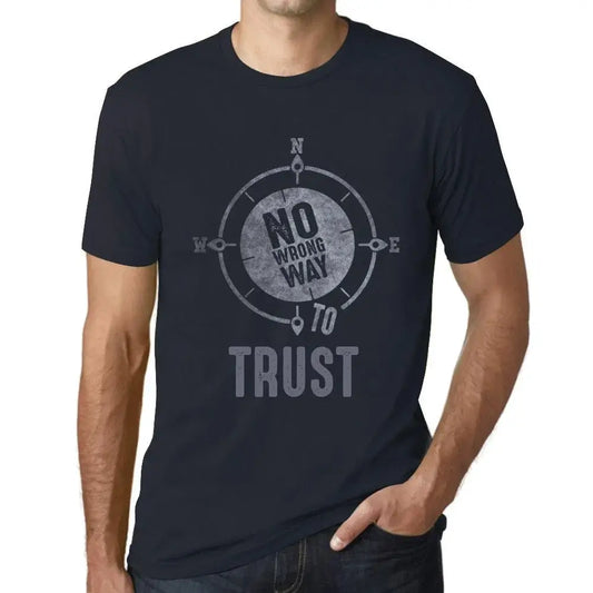 Men's Graphic T-Shirt No Wrong Way To Trust Limited Edition Short Sleeve Tee-Shirt Vintage Birthday Gift Novelty