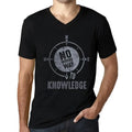 Men's Graphic T-Shirt V Neck No Wrong Way To Knowledge Limited Edition Short Sleeve Tee-Shirt Vintage Birthday Gift Novelty
