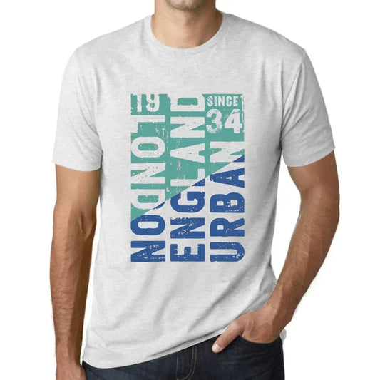Men's Graphic T-Shirt London England Urban Since 34 90th Birthday Anniversary 90 Year Old Gift 1934 Vintage Eco-Friendly Short Sleeve Novelty Tee