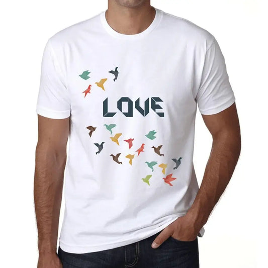 Men's Graphic T-Shirt Origami Love Limited Edition Short Sleeve Tee-Shirt Vintage Birthday Gift Novelty