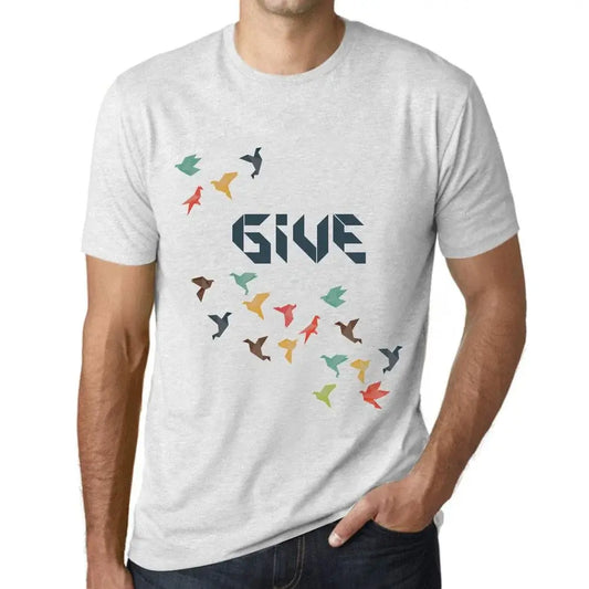 Men's Graphic T-Shirt Origami Give Limited Edition Short Sleeve Tee-Shirt Vintage Birthday Gift Novelty