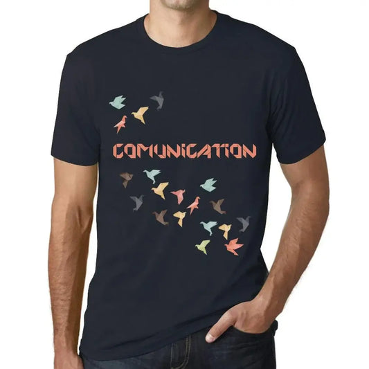Men's Graphic T-Shirt Origami Comunication Limited Edition Short Sleeve Tee-Shirt Vintage Birthday Gift Novelty