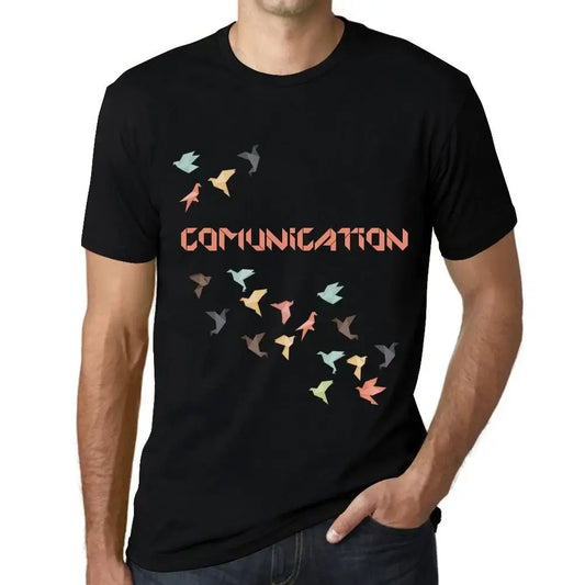 Men's Graphic T-Shirt Origami Comunication Limited Edition Short Sleeve Tee-Shirt Vintage Birthday Gift Novelty