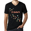 Men's Graphic T-Shirt V Neck Origami Sunny Limited Edition Short Sleeve Tee-Shirt Vintage Birthday Gift Novelty