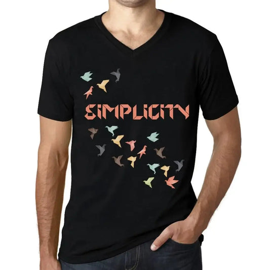 Men's Graphic T-Shirt V Neck Origami Simplicity Limited Edition Short Sleeve Tee-Shirt Vintage Birthday Gift Novelty