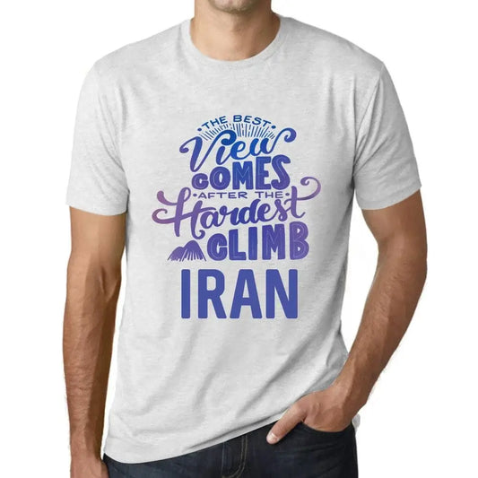 Men's Graphic T-Shirt The Best View Comes After Hardest Mountain Climb Iran Eco-Friendly Limited Edition Short Sleeve Tee-Shirt Vintage Birthday Gift Novelty