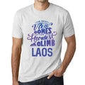 Men's Graphic T-Shirt The Best View Comes After Hardest Mountain Climb Laos Eco-Friendly Limited Edition Short Sleeve Tee-Shirt Vintage Birthday Gift Novelty