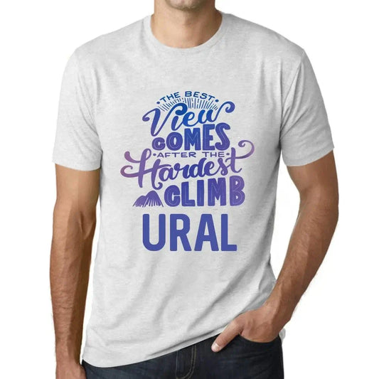 Men's Graphic T-Shirt The Best View Comes After Hardest Mountain Climb Ural Eco-Friendly Limited Edition Short Sleeve Tee-Shirt Vintage Birthday Gift Novelty
