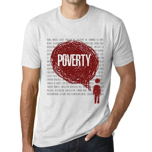 Men's Graphic T-Shirt Thoughts Poverty Eco-Friendly Limited Edition Short Sleeve Tee-Shirt Vintage Birthday Gift Novelty