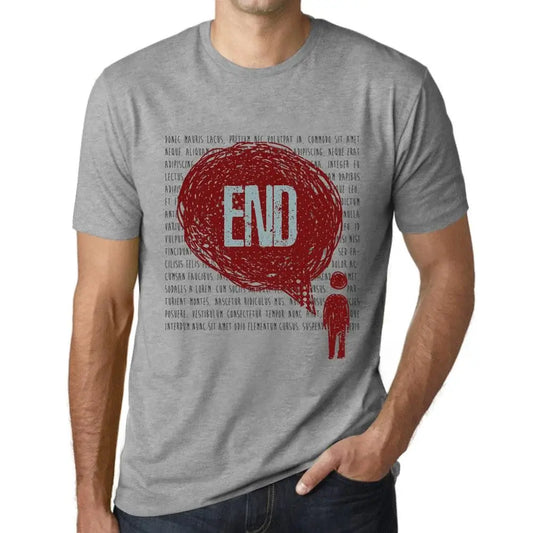 Men's Graphic T-Shirt Thoughts End Eco-Friendly Limited Edition Short Sleeve Tee-Shirt Vintage Birthday Gift Novelty