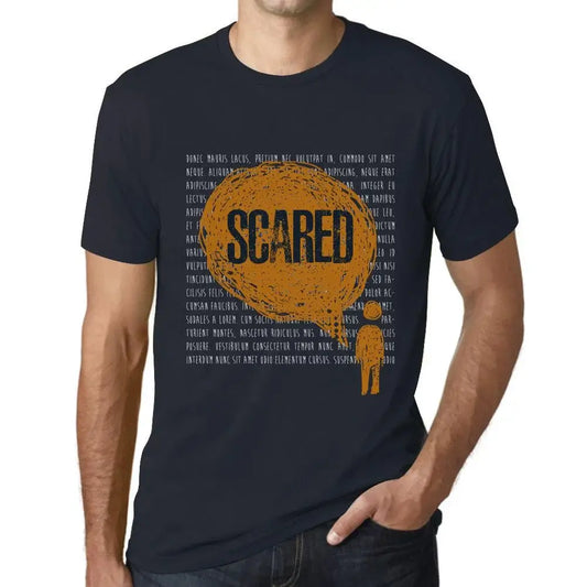 Men's Graphic T-Shirt Thoughts Scared Eco-Friendly Limited Edition Short Sleeve Tee-Shirt Vintage Birthday Gift Novelty