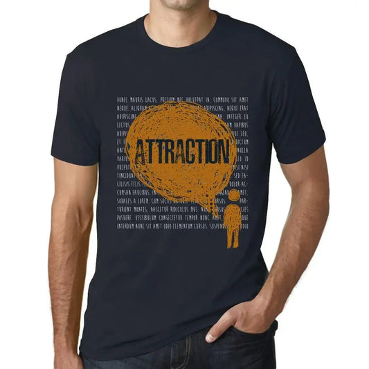 Men's Graphic T-Shirt Thoughts Attraction Eco-Friendly Limited Edition Short Sleeve Tee-Shirt Vintage Birthday Gift Novelty