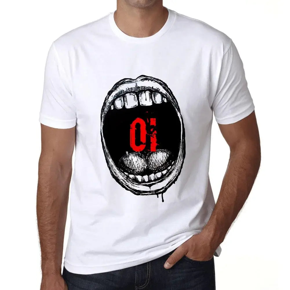 Men's Graphic T-Shirt Mouth Expressions Oi Eco-Friendly Limited Edition Short Sleeve Tee-Shirt Vintage Birthday Gift Novelty