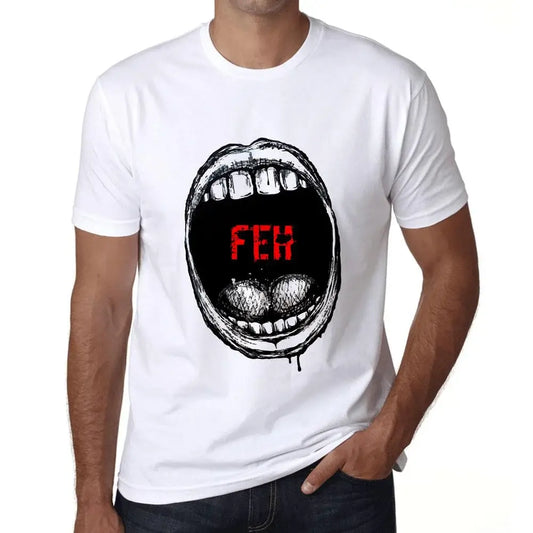 Men's Graphic T-Shirt Mouth Expressions Feh Eco-Friendly Limited Edition Short Sleeve Tee-Shirt Vintage Birthday Gift Novelty