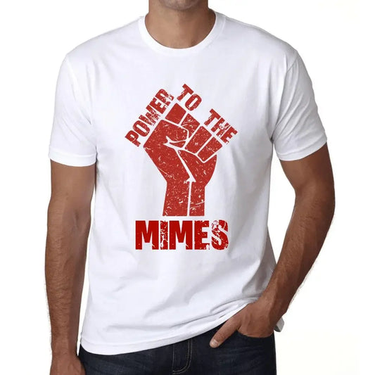 Men's Graphic T-Shirt Power To The Mimes Limited Edition Short Sleeve Tee-Shirt Vintage Birthday Gift Novelty