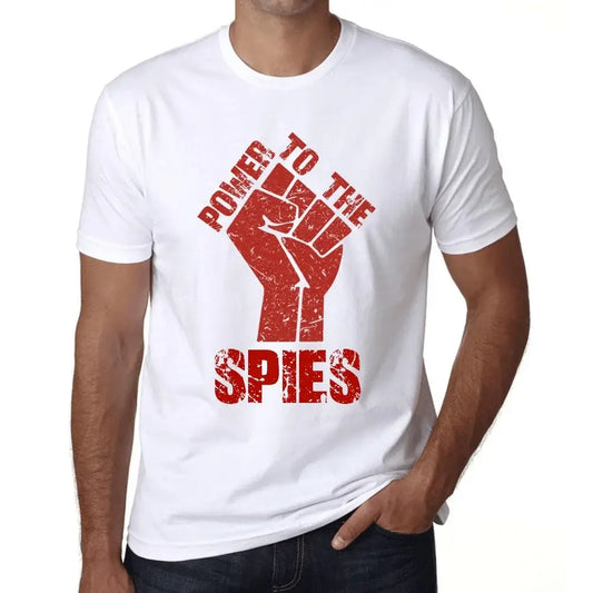Men's Graphic T-Shirt Power To The Spies Limited Edition Short Sleeve Tee-Shirt Vintage Birthday Gift Novelty