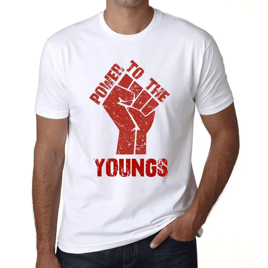 Men's Graphic T-Shirt Power To The Youngs Limited Edition Short Sleeve Tee-Shirt Vintage Birthday Gift Novelty