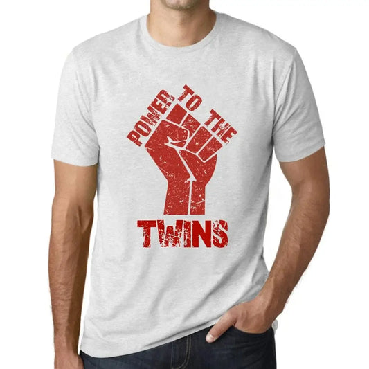 Men's Graphic T-Shirt Power To The Twins Limited Edition Short Sleeve Tee-Shirt Vintage Birthday Gift Novelty