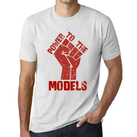 Men's Graphic T-Shirt Power To The Models Limited Edition Short Sleeve Tee-Shirt Vintage Birthday Gift Novelty