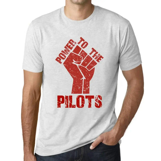 Men's Graphic T-Shirt Power To The Pilots Limited Edition Short Sleeve Tee-Shirt Vintage Birthday Gift Novelty
