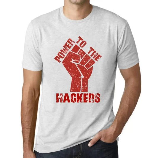 Men's Graphic T-Shirt Power To The Hackers Eco-Friendly Limited Edition Short Sleeve Tee-Shirt Vintage Birthday Gift Novelty