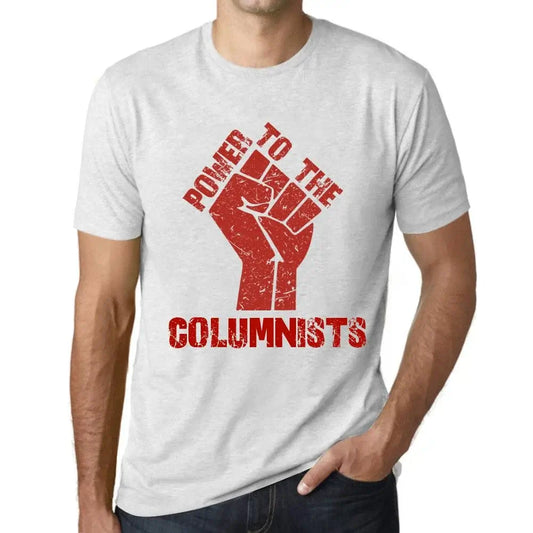 Men's Graphic T-Shirt Power To The Columnists Limited Edition Short Sleeve Tee-Shirt Vintage Birthday Gift Novelty