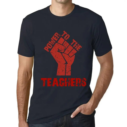 Men's Graphic T-Shirt Power To The Teachers Eco-Friendly Limited Edition Short Sleeve Tee-Shirt Vintage Birthday Gift Novelty