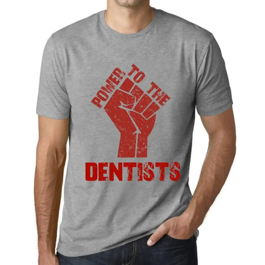 Men's Graphic T-Shirt Power To The Dentists Limited Edition Short Sleeve Tee-Shirt Vintage Birthday Gift Novelty