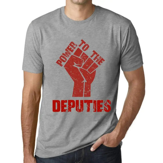 Men's Graphic T-Shirt Power To The Deputies Limited Edition Short Sleeve Tee-Shirt Vintage Birthday Gift Novelty