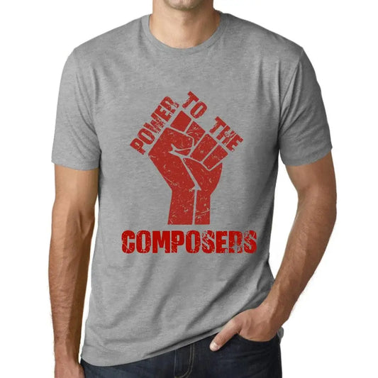 Men's Graphic T-Shirt Power To The Composers Eco-Friendly Limited Edition Short Sleeve Tee-Shirt Vintage Birthday Gift Novelty
