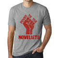 Men's Graphic T-Shirt Power To The Novelists Limited Edition Short Sleeve Tee-Shirt Vintage Birthday Gift Novelty